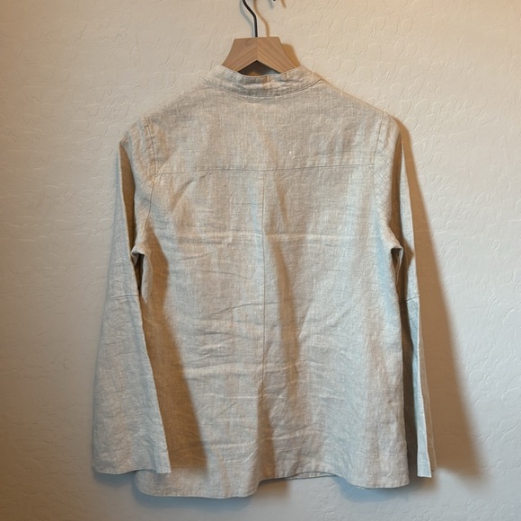 Tuckernuck 100% Natural Linen Tatum Popover Tunic Blouse Small - Picture 8 of 9